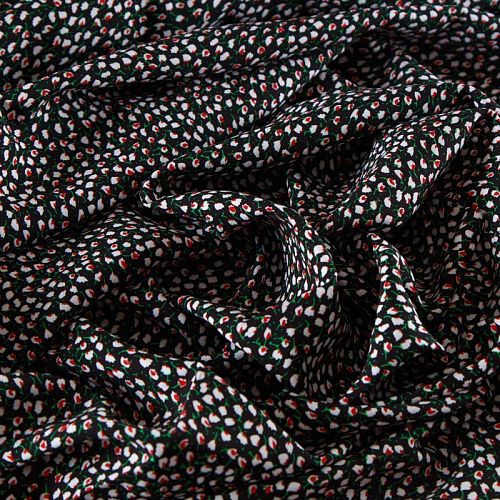 Штапель 069-12431 черный принтованный