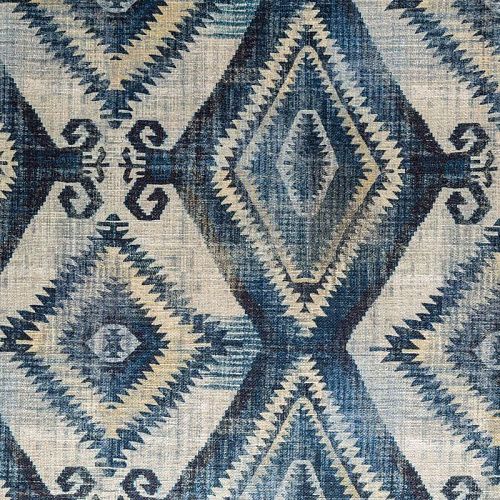 Ткань портьерная жаккард 525-02-19 индиго