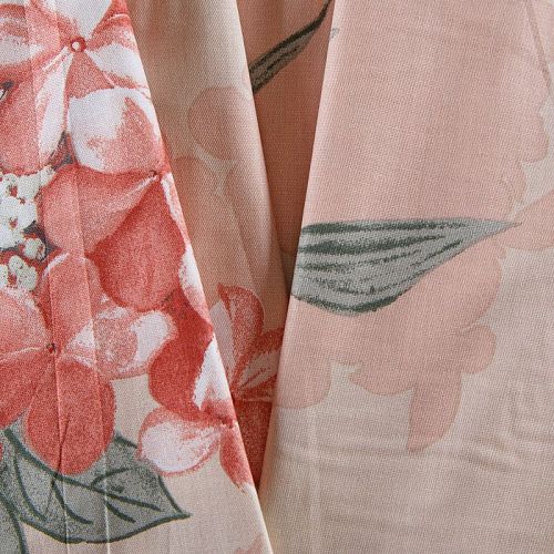 Сатин-твил ш.220 см 007-13909 персиковый принтованный