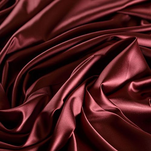 Сатин стрейч 001-07057 винный однотонный