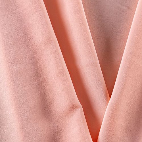 Крепдешин натуральный 028-09528 персиковый однотонный