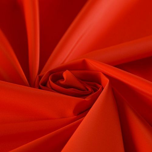 Ткань плащевая 042-15544 красно-оранжевый однотонный