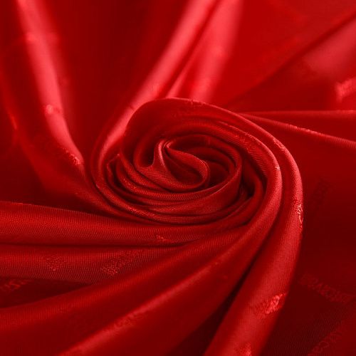 Ткань подкладочная 045-14885 красный жаккардовый