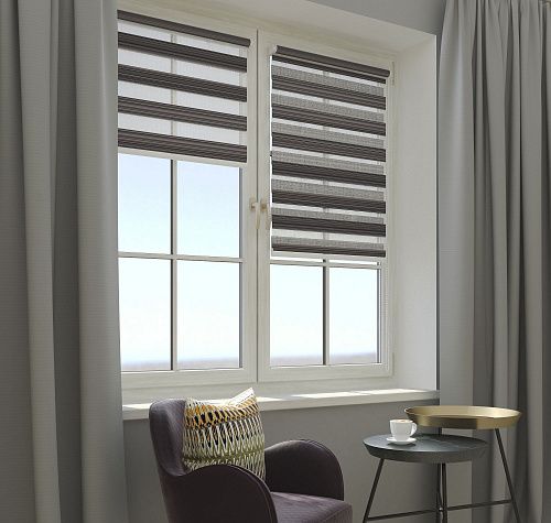 Штора рулонная Day&Night 80х160 см 7795837 графит