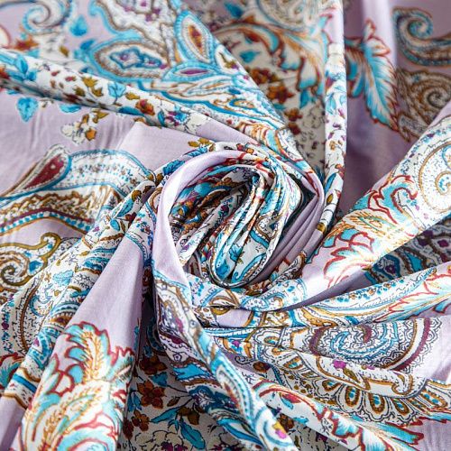 Хлопок 063-02027 светло-лавандовый принтованный