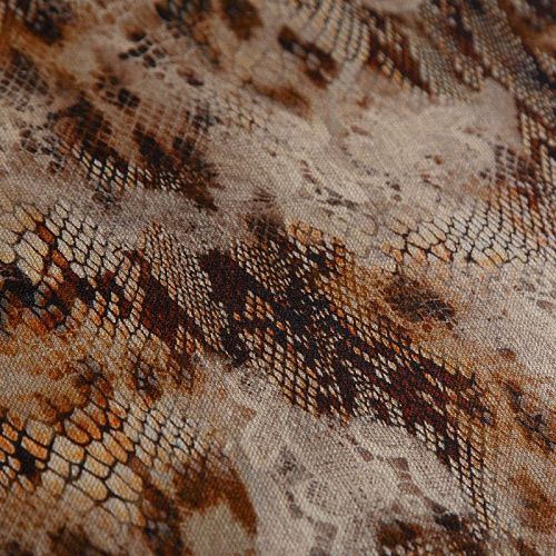 Лен натуральный Salvatore Ferragamo 035-16965 серо-бежевый принтованный