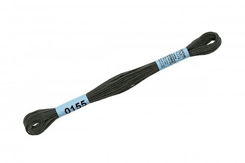 Нитки для вышивания Gamma мулине 8 м 0155 темно-серый