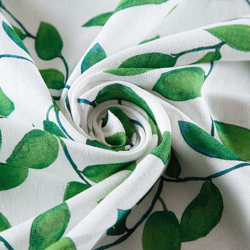 Лен-вискоза 035-13091 белый принтованный