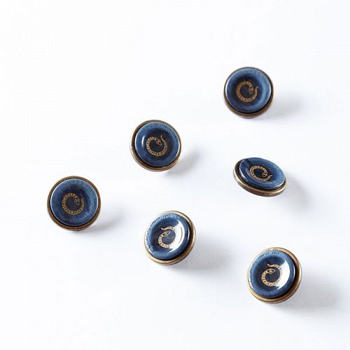 Пуговица на ножке 20 мм металл 494800 бронза/темно-серый