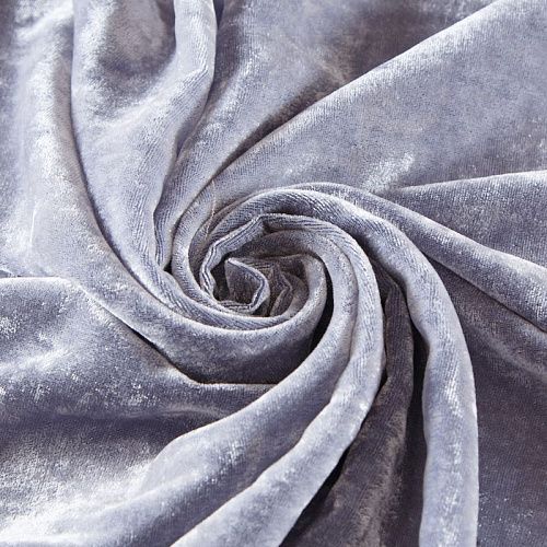 Бархат 002-12532 сине-серый однотонный