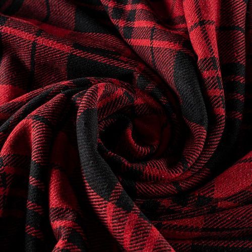 Ткань костюмная К25-940 красный принтованный