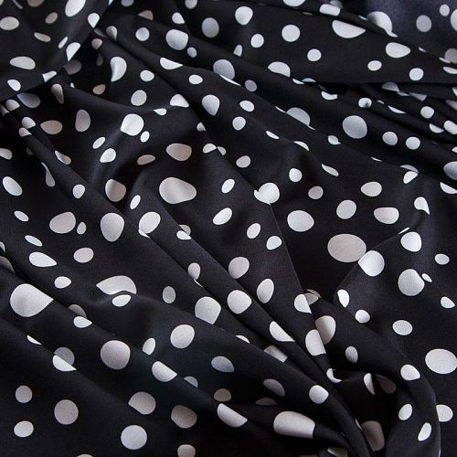 Вискоза "Лоренцо" стрейч 036-17635 черный принтованный