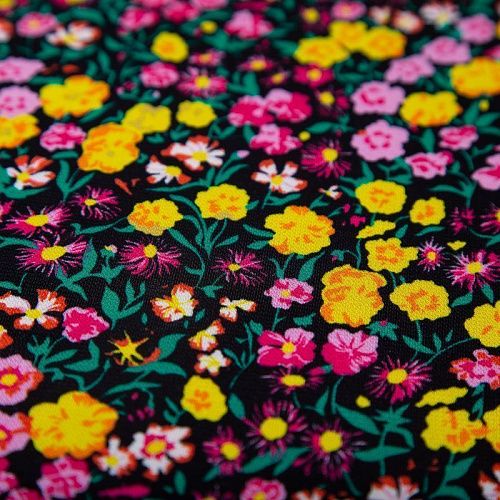 Трикотаж 056-19928 черный принтованный