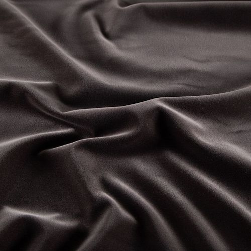 Бархат хлопковый 002-20032 пыльно-шоколадный однотонный