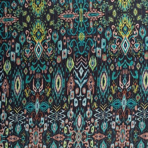 Вискоза с люрексом 009-00899 черный принтованный