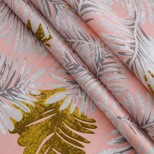 Штапель 069-17431 нежно-розовый принтованный