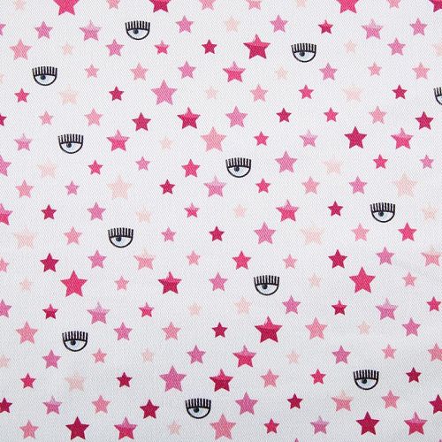 Джинс стрейч 015-12545 молочный принтованный