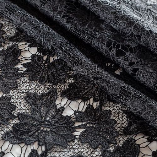 Гипюр-макраме К19-1106 черный