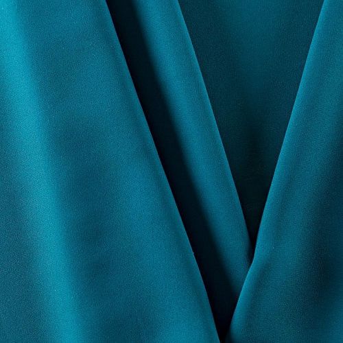 Креп-шифон 027-09821 сине-зеленый однотонный