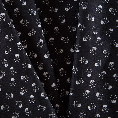 Поплин 063-16604 черный принтованный