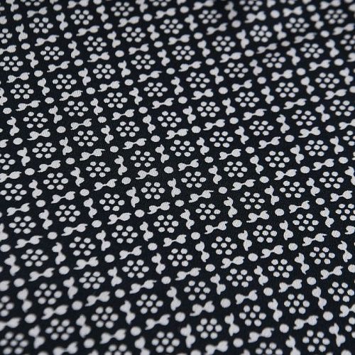 Крепдешин натуральный 028-12194 черный принтованный