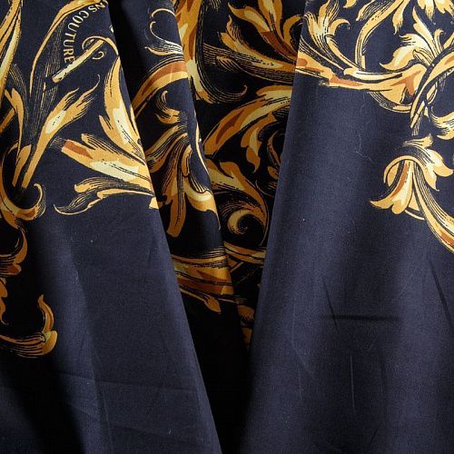 Хлопок 063-12495 черный принтованный