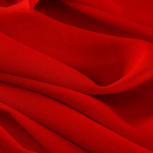Креп 026-16676 красный однотонный