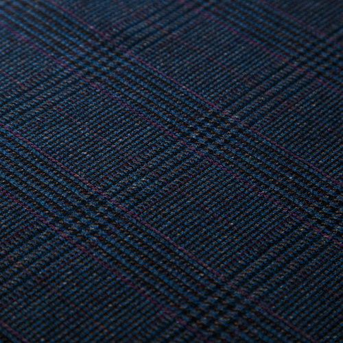 Ткань костюмная 025-14414 синий принтованный