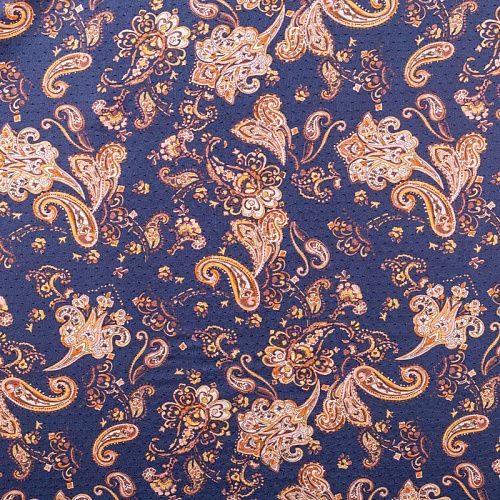 Вискоза 009-00883 темно-синий принтованный