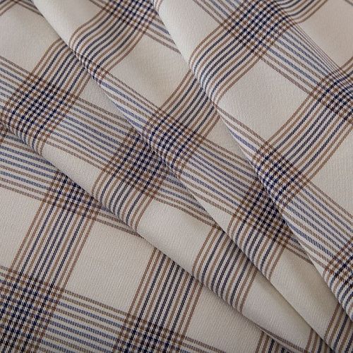 Ткань костюмная Ralph Lauren 025-19285 молочный клетка