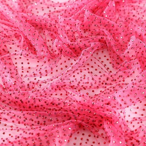 Фатин со стразами 058-10021 малиновый