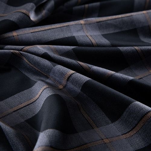 Бархат хлопковый 002-20036 черный принтованный