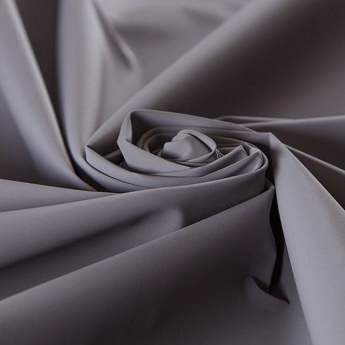 Ткань плащевая 042-15537 дымчато-серый однотонный
