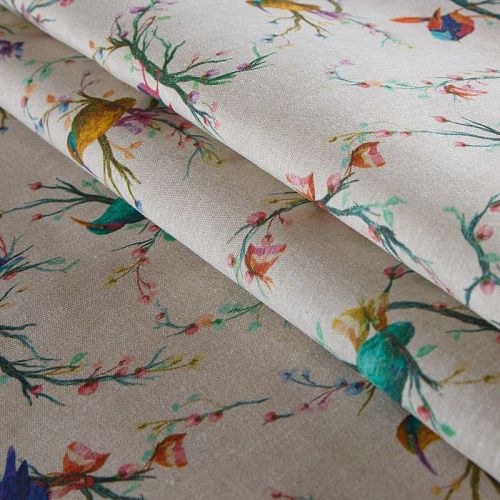 Ткань портьерная H-280 см 19-02-15860 экрю принтованный