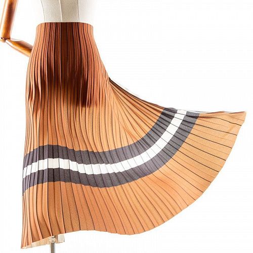 Гофре из крепа купон 70/190х80 см 043-02483 коричневый принтованный