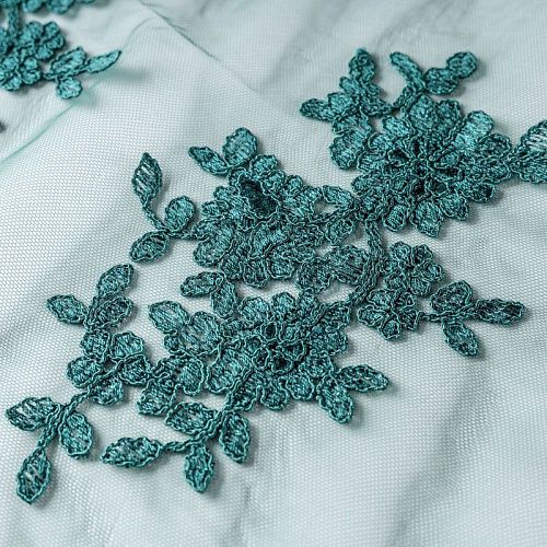 Гипюр К12-169 темно-изумрудный