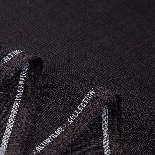 Шерсть костюмная 025-20383 графитовый клетка