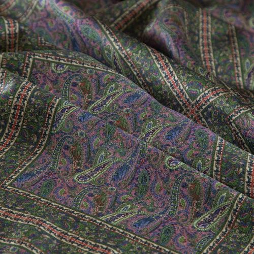 Шерсть-шелк плательная Etro 066-19195 зеленый принтованный