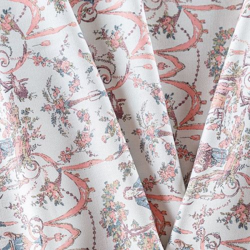 Твил-штапель 069-08629 молочный принтованный