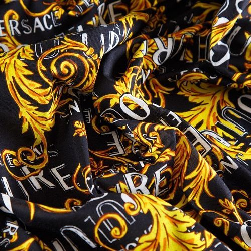 Трикотаж 056-12473 черный принтованный 