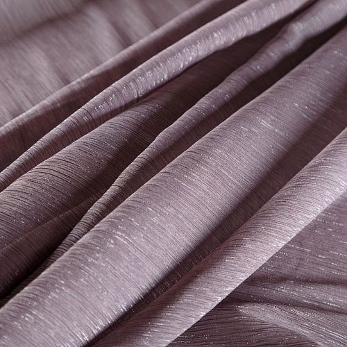 Шифон-жатка с люрексом 068-07211 серо-коричневый однотонный