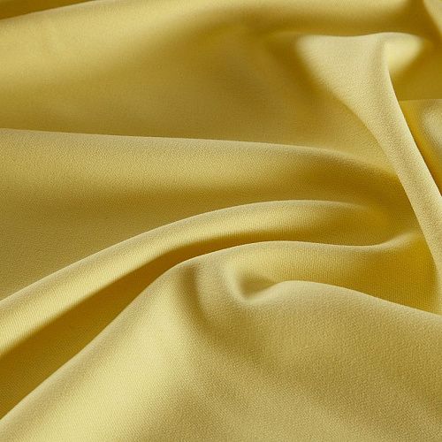 Креп стрейч 026-17206 разбеленный желтый однотонный