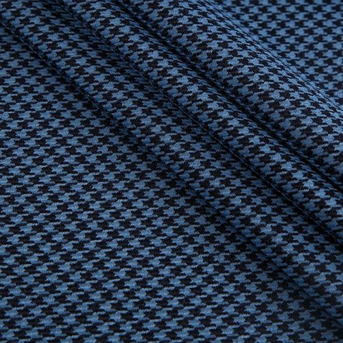 Ткань костюмная 025-14702 пыльно-голубой принтованный