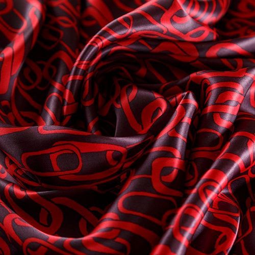 Шелк натуральный К28-650 черный принтованный