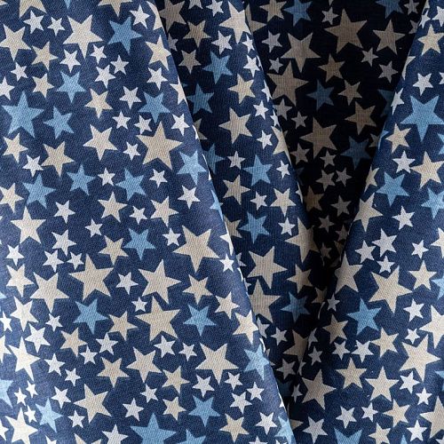 Бязь 007-00677 темно-синий принтованный