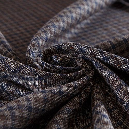 Ткань костюмная 025-17284 песочный клетка