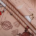 Полотно вафельное 007-15300 ореховый принтованный