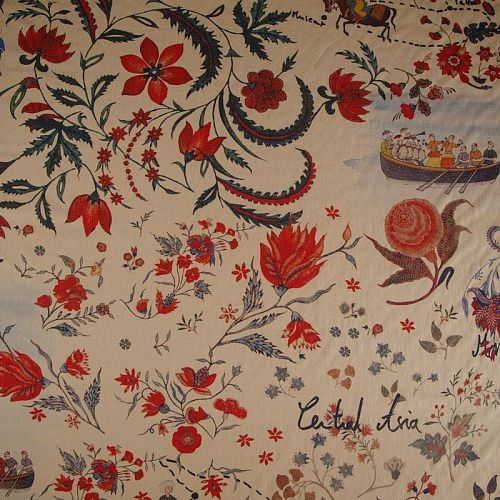 Шерсть плательная 066-14807 светло-бежевый принтованный