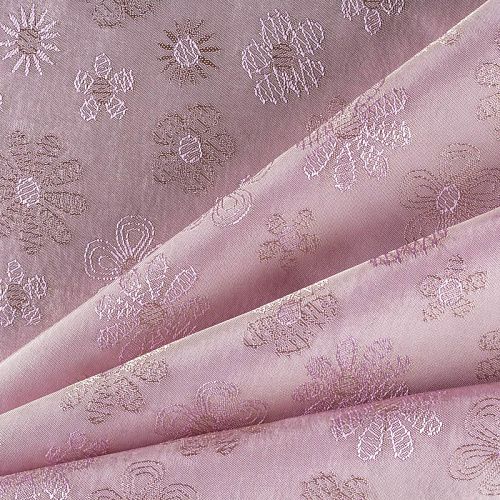 Ткань подкладочная К36-265 сиренево-розовый жаккардовый