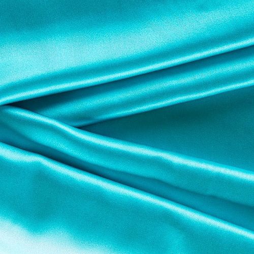 Шелк натуральный К15-1051 бирюзовый однотонный